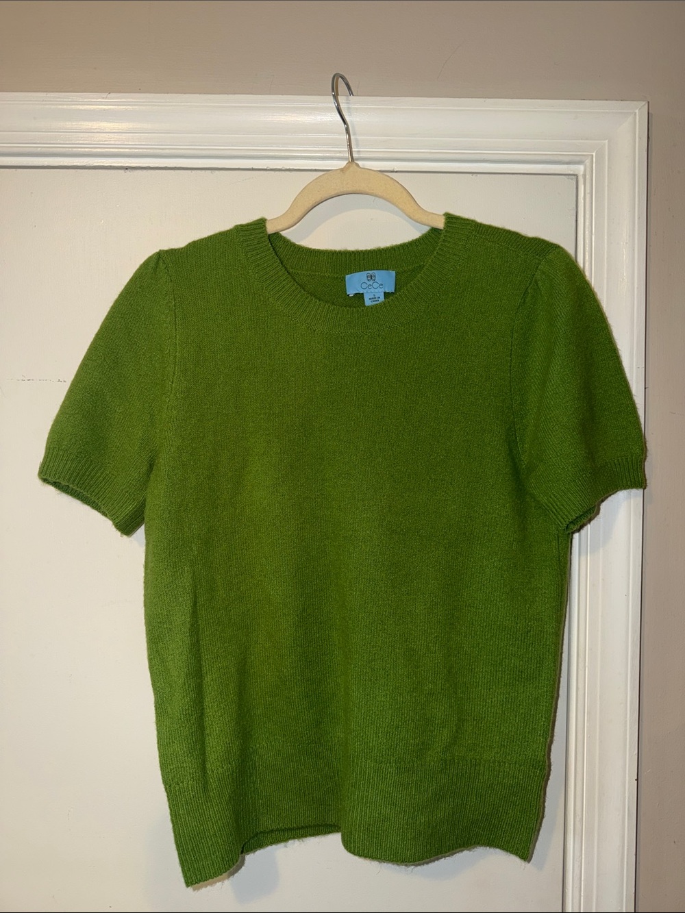 Cece shot sleep green sweater